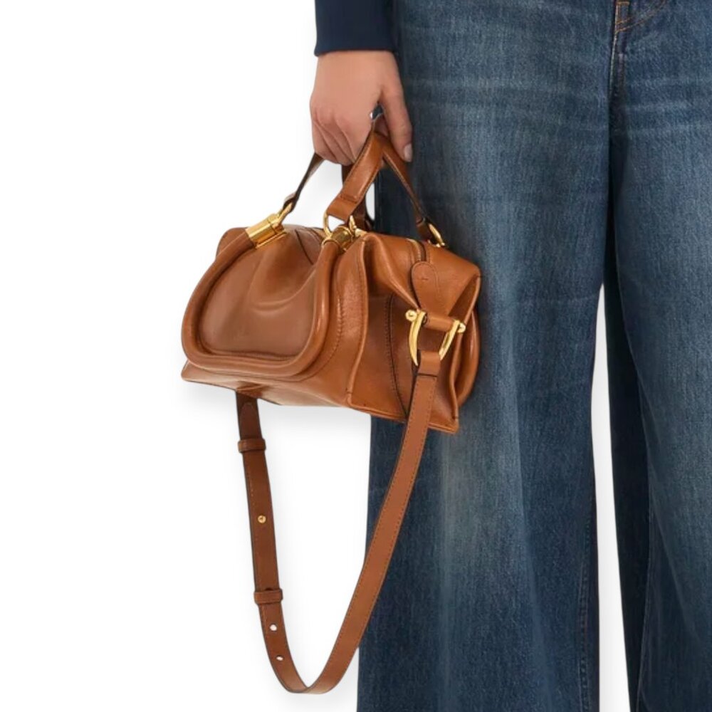 CHLOE Small "Paraty 24" Bag in Clay Brown - Picture 3 of 11